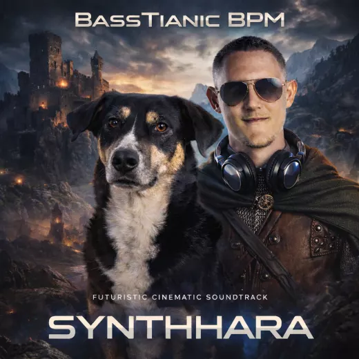 Official cover artwork for Synthhara (Futuristic Cinematic Soundtrack) - EP